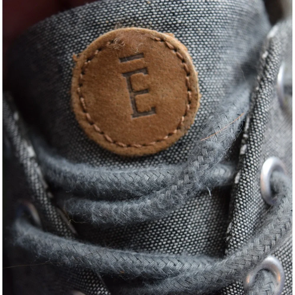 CREVO Mens Size 11‎ Gray Canvas Lace Up Casual Sneakers Shoes